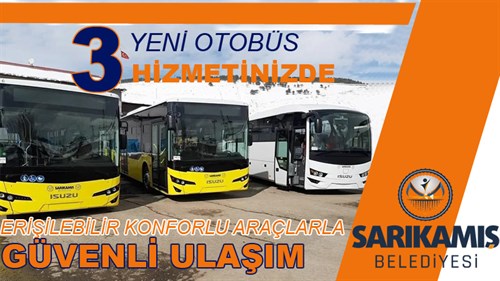 Hizmete aldığımız 3 yeni otobüsle araç filomuzu güçlendirdik